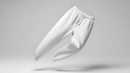 White Sweatpants Hanging in Mid Air.