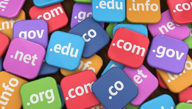 Internet Domain Name Registration Website Hosting Concept