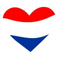 Dutch flag in the shape of a heart