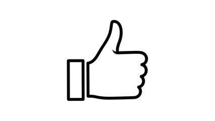 Obraz premium Thumbs Up Hand Gesture Approval Icon.
