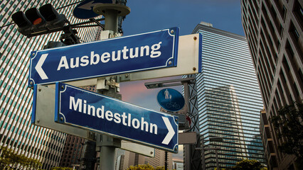 Signposts the direct way to minimum wage versus exploitation