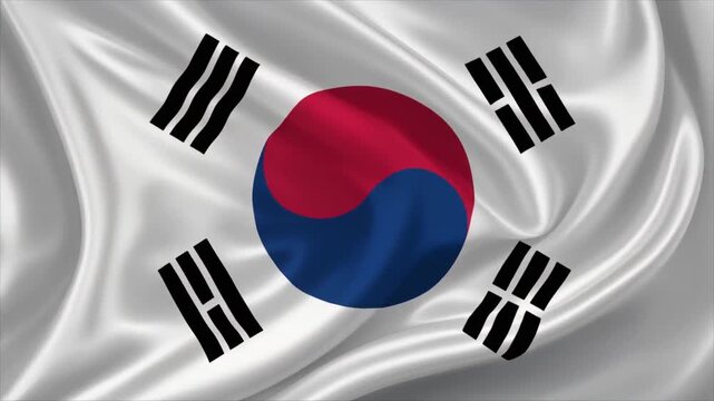 South Korean Flag with Taeguk and Trigrams &ndash; Cultural Visual for Editorial, Identity, or Philosophical Branding Themes