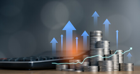 Basic concepts of finance and financial technology about business prosperity and asset management