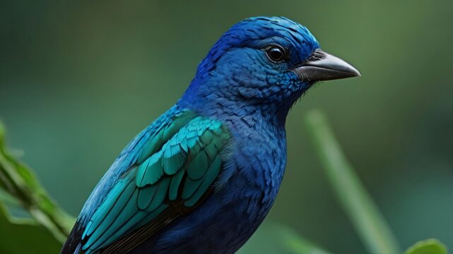 blue cotinga bird  ai