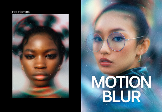 Circle Motion Poster Photo Effect Mockup