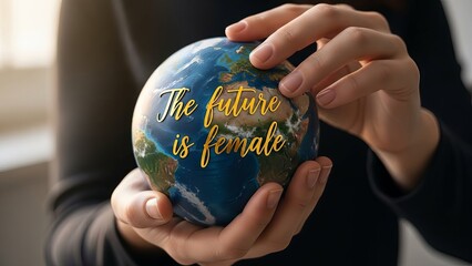 Young female athlete crossing the finish line with determination on a crowded track stadium