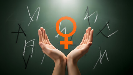 Empowering women on international women's day celebrating equality and female symbolism