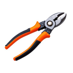 Obraz premium A pair of needle nose pliers with orange and black handles on a black background