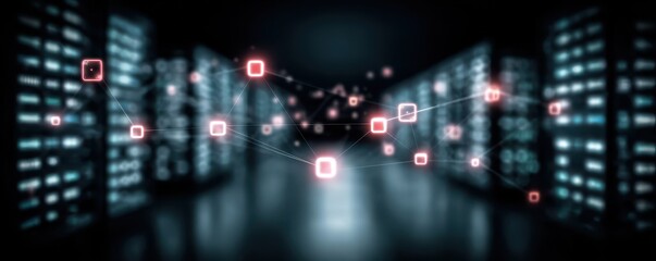 Fototapeta premium A firewall driven network enables a secure system to protect binary information and private data