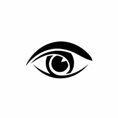 Stylized Black Eye Icon Symbolizing Vision and Focus.