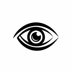Stylized Human Eye Icon Representing Vision and Perception.