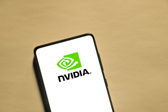 Nvidia logo on smartphone. Link&ouml;ping, &Ouml;sterg&ouml;tland, Sweden. 01-19-2026.