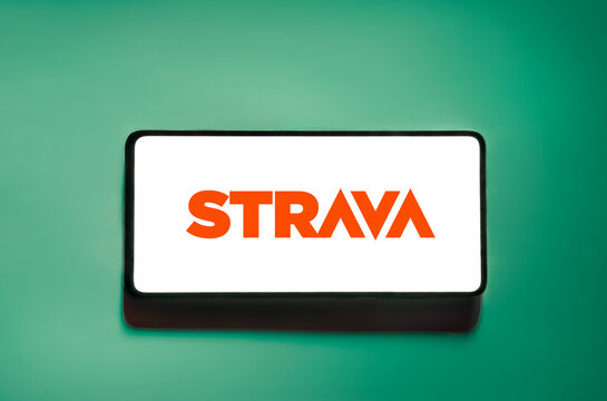 Strava logo on smartphone screen. Link&ouml;ping, &Ouml;sterg&ouml;tland, Sweden 01-25-2026.
