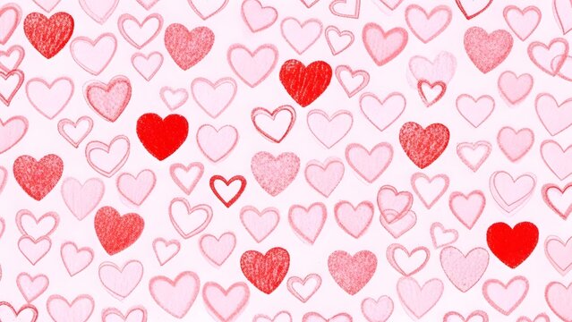 Valentine's day heart pattern background - Powered by Adobe