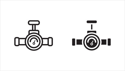 Obraz premium gas meter icon vector icon set, with white background 
