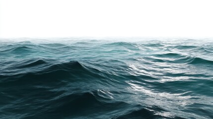 Fototapeta premium Vast ocean waves under bright sky.