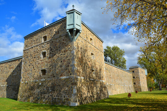 CHAMBLY QUEBEC CANADA 10 19 2016: Fort Chambly is a historic fort in Chambly, Monteregie, La Vallee-du-Richelieu Regional County, Municipality, Quebec. The fort is designated as a National Historic Si