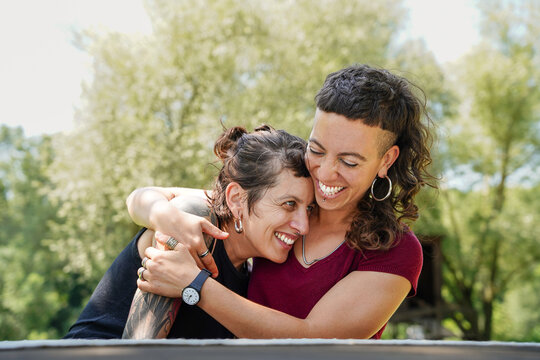 Sisters sharing joyful moments in nature