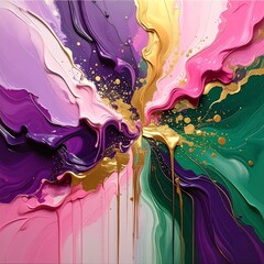 bunte abstrakte Muster mit goldenen Effekten -