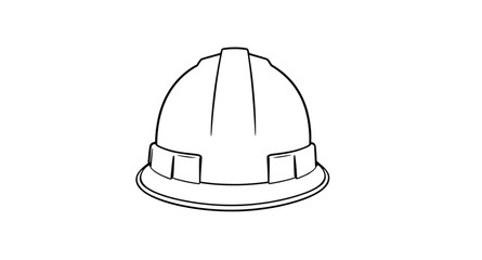 Fototapeta premium safety, helmet, hardhat, outline, lineart, construction, protection, protective, gear, equipment, industrial, industry, worker, engineering, builder, contractor, site, worksite, factory, maintenance, 