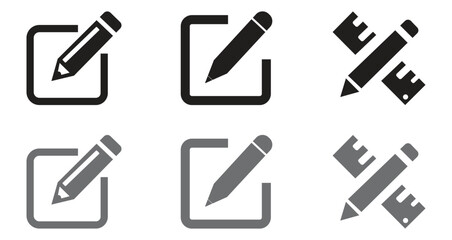 Obraz premium Edit Pencil and Tool Icon Set