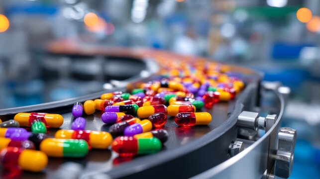Precision Pharmaceutical Blister Packaging Line with Colorful Capsules and Tablets