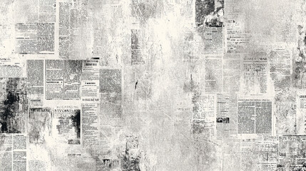 Vintage background material of old newspapers. Wall newspaper background material that gives a sense of history and nostalgia