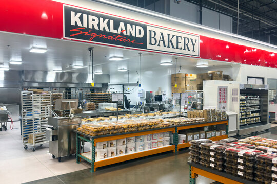 Bakery department with Kirkland bakery signage