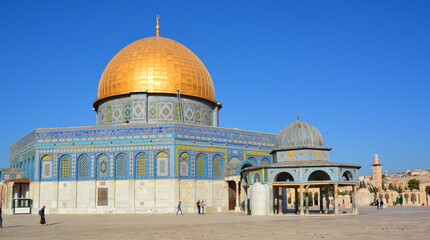  Temple Mount known as the the Noble Sanctuary of Jerusalem, Israel located in the Old City of Jerusalem, is one of the most important religious sites in the world.  © Daniel Meunier