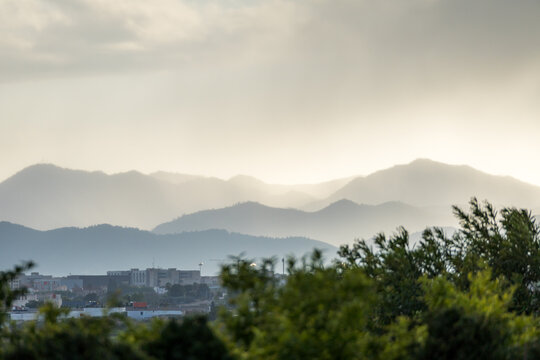 Scenic view of Castellon de la Plana with mountains