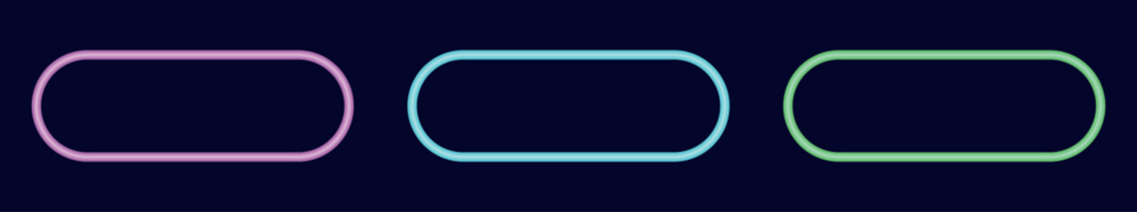 Obraz premium Glossy Web Button Icon Set Vector Illustration, Shiny Glass Navigation Buttons Collection, Blank Website UI Elements in Blue Green and Black, Internet Design Symbols, Push Button Bar Icons for Web