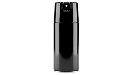 A shiny metal cylinder isolated on transparent background