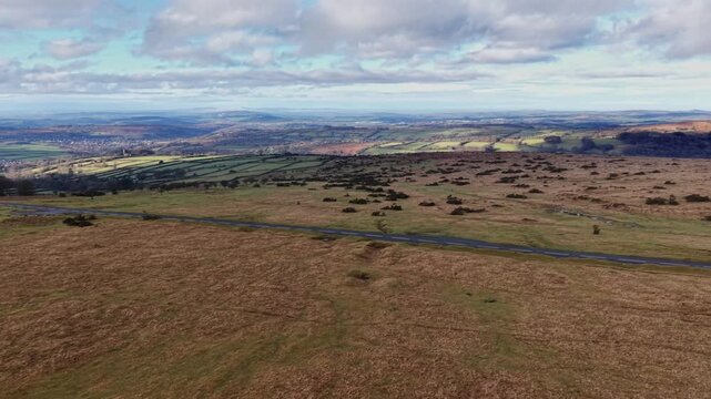 Road from Princetown to Yelverton on Dartmoor
