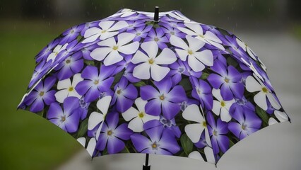 purple flower in the rain