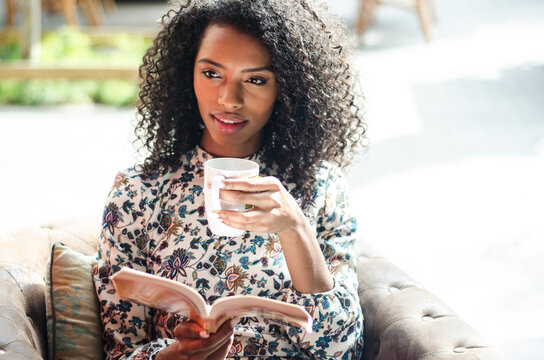 Relaxing with a cup of coffee and a good book