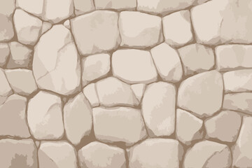 Stone wall texture vector illustration.