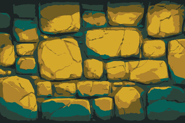 Stone wall texture vector illustration.