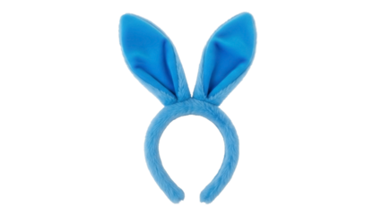 Bunny Ears Headband Prop in Light Blue on Transparent PNG Image