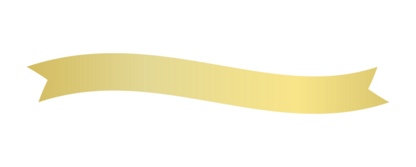 Golden wavy ribbon banner for promotion, labels, certificates, awards and decorative design