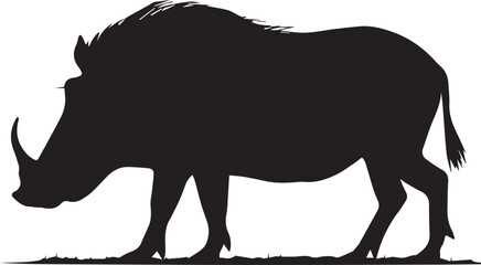 Obraz premium Warthog animal sihouette vector art and illustration