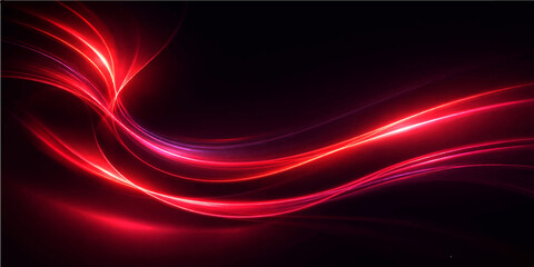 Fototapeta premium Dynamic red abstract background featuring a digital wave design with flowing motion lines and a vibrant light texture for a modern art wallpaper backdrop