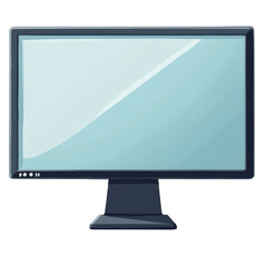 Fototapeta premium Modern flat screen monitor isolated on transparent background