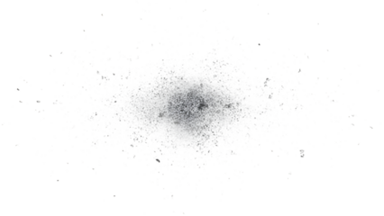 Galaxy with a bright center isolated on transparent background