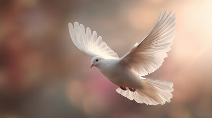 Obraz premium White Dove Symbol of Peace and Faith