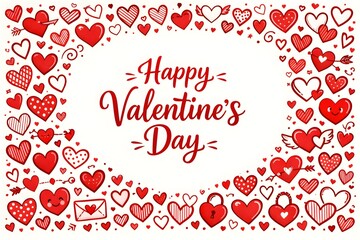 Happy Valentine's Day - Love and Affection Concept - Red and Pink Theme