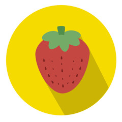 Fototapeta premium Strawberry fruit circle icon