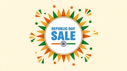 Naklejka premium Republic day sale celebration india discounts and offers