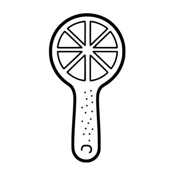 Simplicity Citrus: Minimalist Lemon Reamer Line Art | Clean, isolated vector art for creative projects.