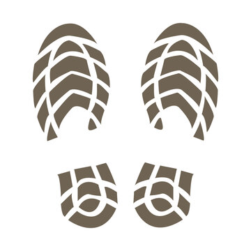 Human footprint silhouette