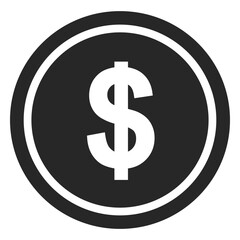 Obraz premium Dollar coin currency icon